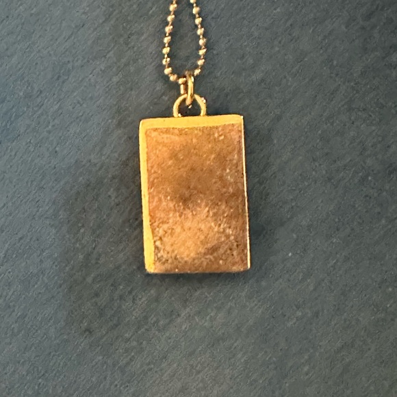 Marc by Marc Jacobs original gold ID block necklace - Picture 2 of 5